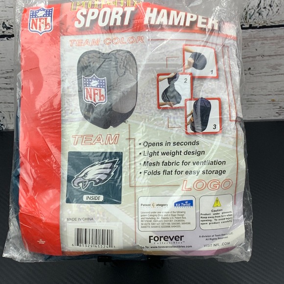 Forever Collectibles NFL Eagles Sport‎ Hamper Team Color Lightweight Mesh NEW - Picture 1 of 5